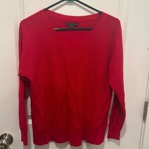 American Eagle Outfitters AE Red Burgundy V-neck Long Sleeve Sweater Size L